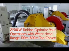 Turbina de 2150kW Optimice sus operaciones con rango de cabeza de agua 100m-800m Opción superior