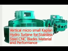 Turbina hidráulica de Kaplan de micro pequeño tamaño vertical para cuchillas CNC de acero inoxidable Material y rendimiento