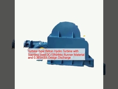 Tipo de turbina Turbina hidroeléctrica Pelton con material de corriente de acero inoxidable 0Cr13Ni4Mo y descarga de diseño de 0,385m3/s