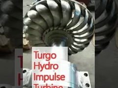 Turbina de impulso hidroeléctrico Turgo con un impacto ambiental mínimo y velocidad de funcionamiento de 1000 RPM a 3000 RPM