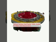 Turbina hidráulica de acero inoxidable vertical Kaplan para los requisitos de entrada de agua