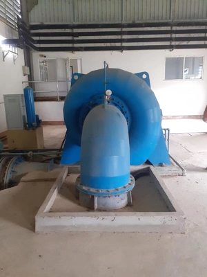 2 M3/s Cantidad de flujo de entrada Francis Turbina hidráulica con paleta de guía de acero inoxidable