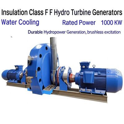 Generador de turbina hidráulica de 1000 KW de potencia nominal con refrigeración por agua y excitación sin escobillas para una generación hidroeléctrica eficiente