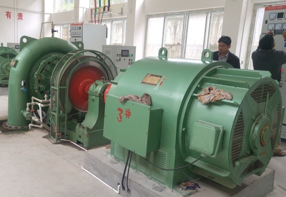 turbogeneradores hidráulicos sin cepillo de 350kw Mini Hydroelectric Generator 400v