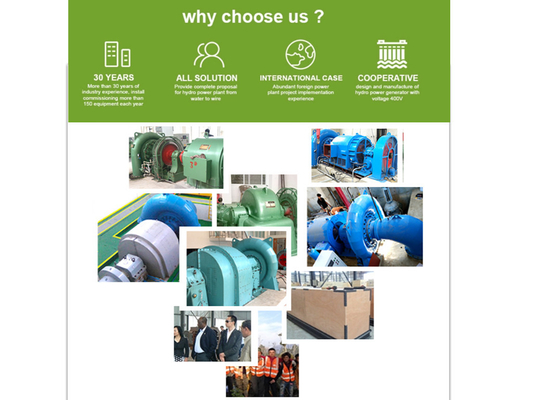 cabeza del agua de la casa los 70m del poder de 5Mw Francis Hydro Turbine For Mini