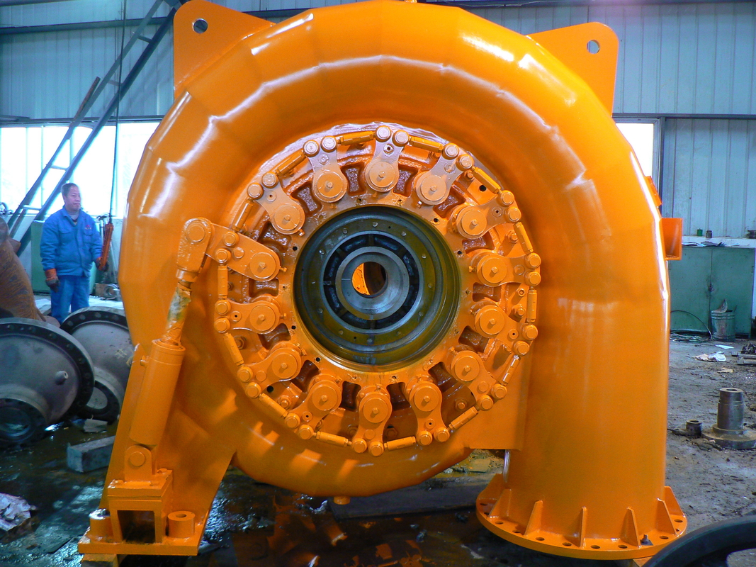 2 M3/s Cantidad de flujo de entrada Francis Turbina hidráulica con paleta de guía de acero inoxidable
