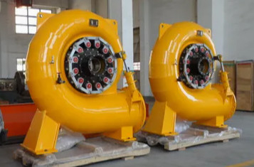 0.3-100 m3/s Flujo nominal Francis Turbina hidráulica con una llanta guía de acero inoxidable y un caudal de entrada de 2 M3/s