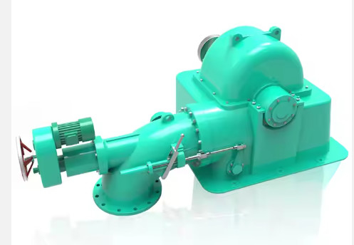 Turbina de impulso hidráulico Turgo para 90 m de cabeza de agua y rendimiento de fundición de acero