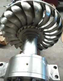 Turbina de impulso hidroeléctrico Turgo con un impacto ambiental mínimo y velocidad de funcionamiento de 1000 RPM a 3000 RPM