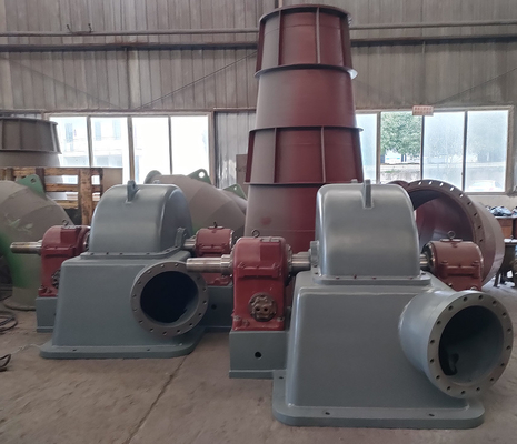 Turbina de impulso Turgo con una capacidad de 1000 kW y fundición de acero