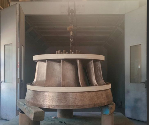 Turbina de agua de 100 kW Francis con caja espiral de acero al carbono y una llanta guía