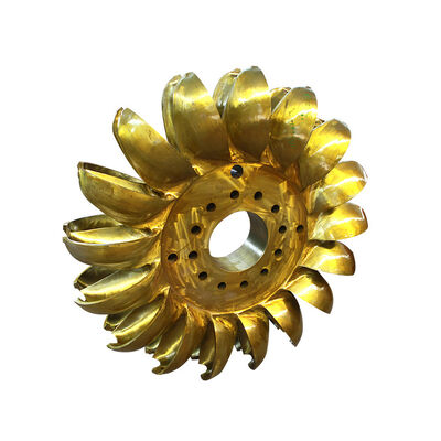 Turbina hidroeléctrica Pelton de 134 m de altura nominal con rodete de acero inoxidable y funcionamiento automático o manual