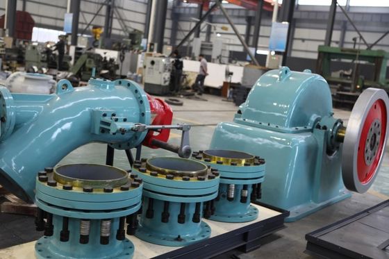 Turbina de impulso Turgo de 1000KW de capacidad con rodete de acero inoxidable para 98m de altura de agua para energía hidroeléctrica